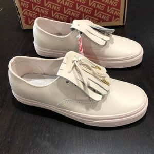 vans authentic leather fringe